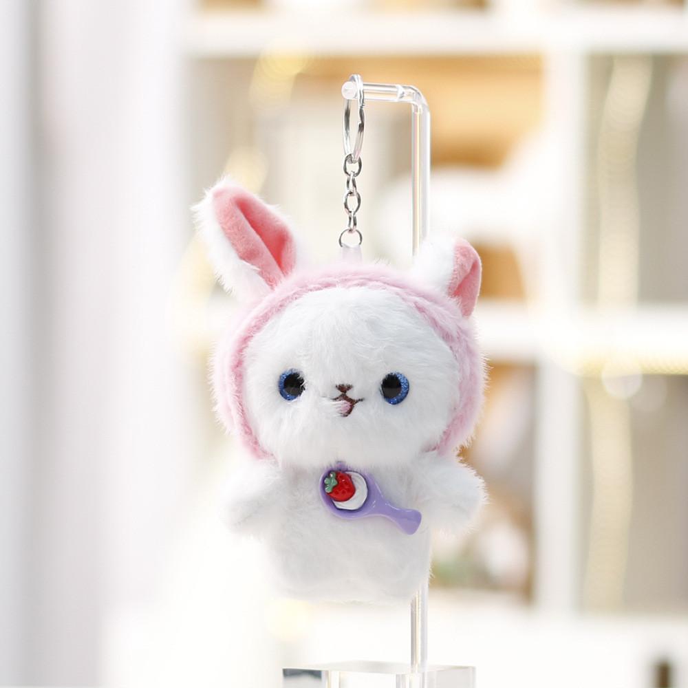 Plush Dog Toy Keychain For Girls Cute Animal Bag Charm With Polyester Filling