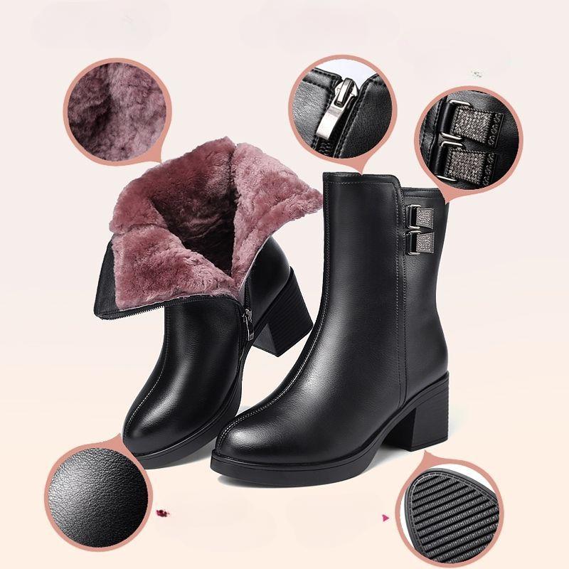 Autumn Winter Black Ankle Boots for Women Fashion Casual British Style PU Leather Shoes Female Shoes