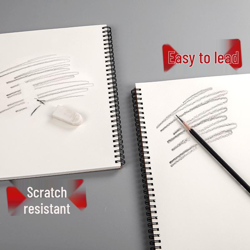 Dětský kroužkový skicák A4: Silné prázdné stránky pro kreslení a umění