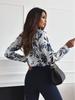 2024 Autumn Fashion Multicolor Long Sleeve Printed Women's Blouse Shirt