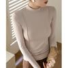 Autumn and Winter New Semi-turtleneck T-shirt Women's Long-sleeved Thin Bottoming Shirt Top