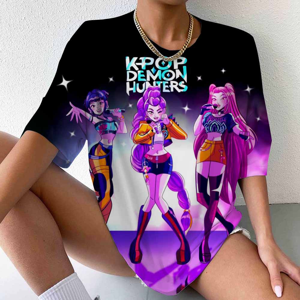 K-Pop Anime Demon Hunters Saja Boys Classic T-shirt Men Women's Fashion Creativity Popular T Shirt Loose Cotton Casual T Shirts