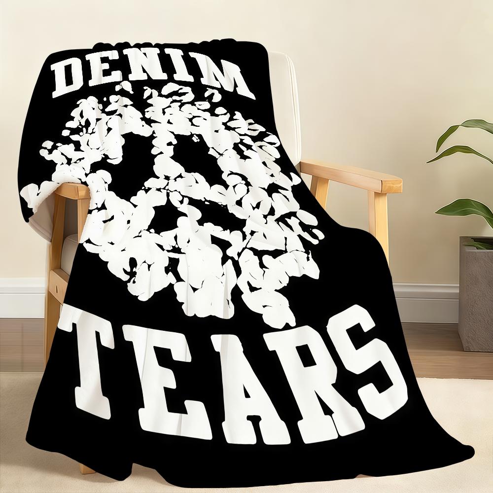 Энергичное Интересное D DENIMS T TEARS Плед Для Мягкого Пледа для Пикника Кровати Дивана Дома Спальни Уютное Теплое Комфортное 75x90cm