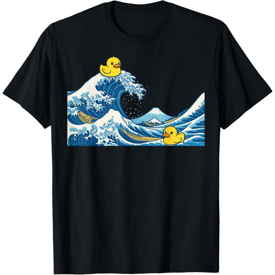 

Rubber Duck Surfing Japanese Wave T-Shirt XXXXXL чорний