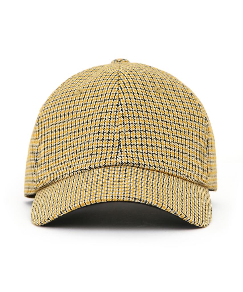 Eondeokeonteulol Check Pattern Ball Cap Multy Hound / Authentic B B / Yellow