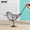 Vintage Metal Wire Bird Figurine Mini Abstract Animal Statue Modern Home Decor Craft for Wedding Birthday Gift To Friends