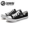 Men's Classic Black & White Low-Top Canvas Sneakers - Versatile, Casual, and Stylish Board Shoes for Spring
