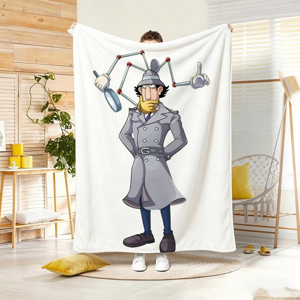 Anime I-Inspector GadgetS Throw Lightweight  Flannel Blanket Soft Skin-friendly for Summer Cooling