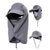 Outdoor Hiking Sun Hat Breathable Adjustable Caps Sun Protections Hat with Detachable Face Cover & Neck Flap Fishing Hat