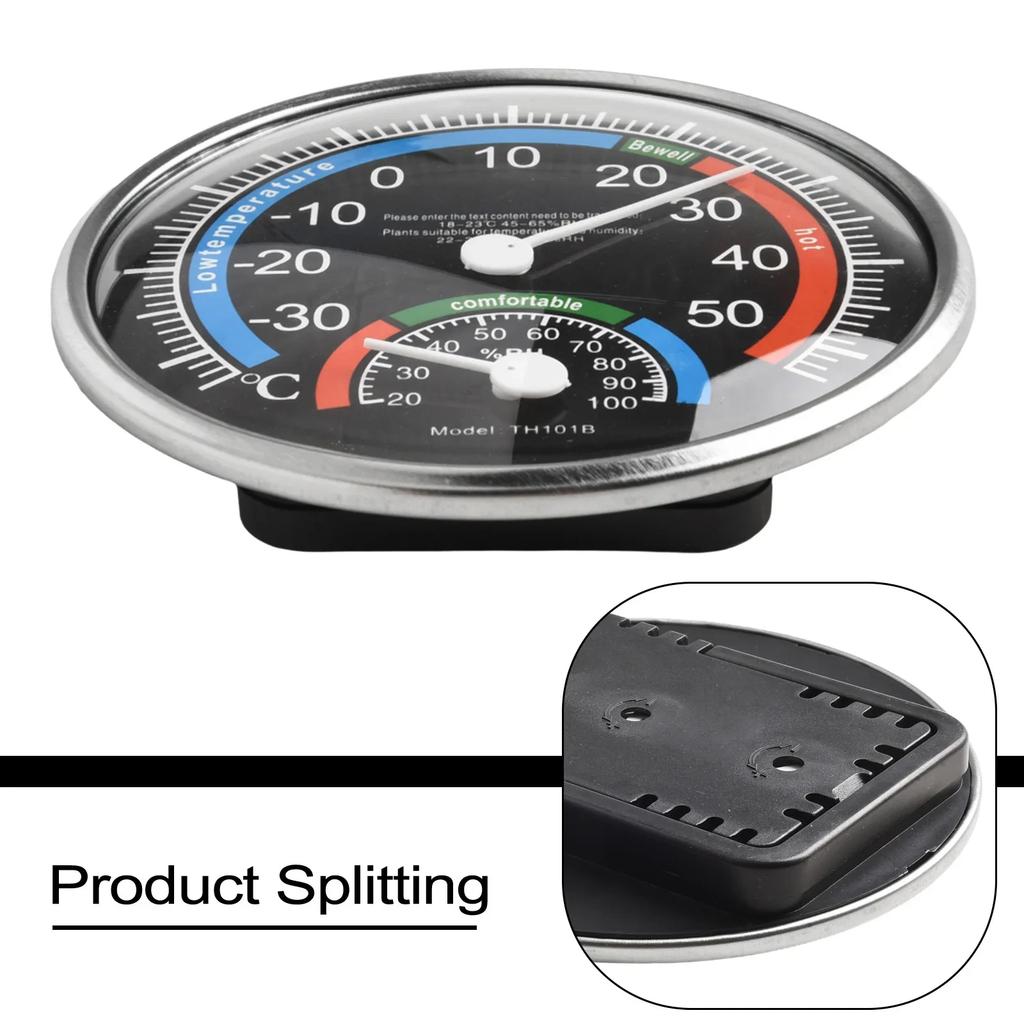 Hygrometer Thermo Control Inside Garden Hotel Lobby Room Thermometer Workshop Analogue Humidity Black Classroom