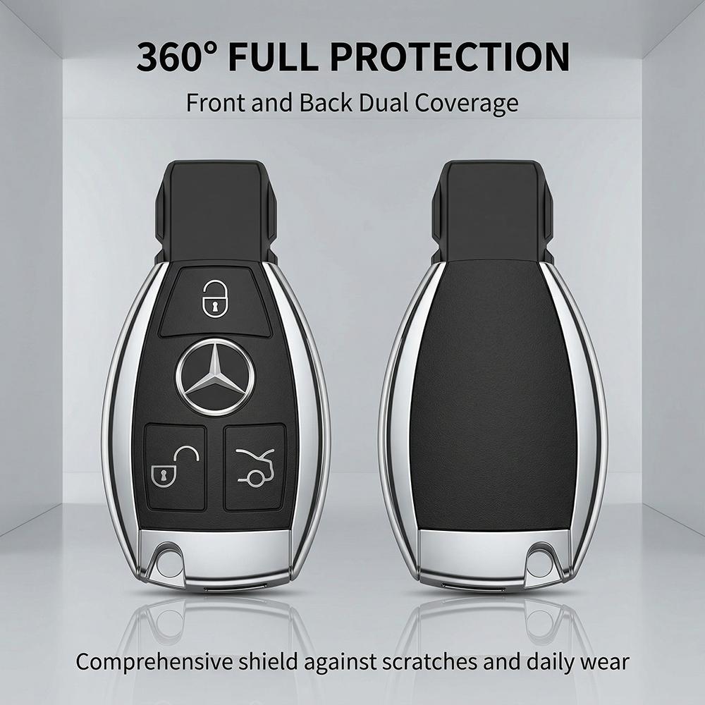 CQM1 1pc Replacement Logo Mercedes Benz Car Remote Key Shell Case Fob Housing For Mercedes Benz A B C E S Class Not Modified