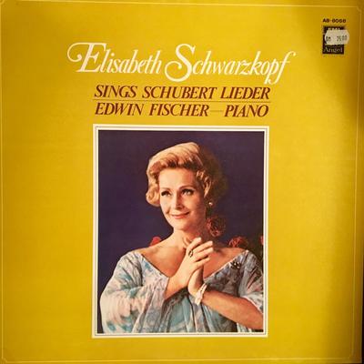 LP Record ELISABETH SCHWARZKOPF, EDWIN FISCHE - Sings Schubert Lieder AB8068 ANGEL Japan Obi Classical Used