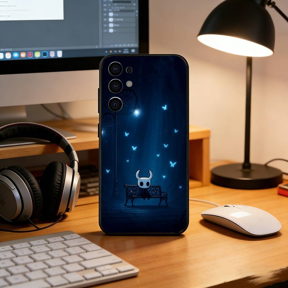 Spiel H-Hollow K-Knight Handyhülle Schwarzes Silikon Weich Für Samsung S25,S24,S21,S22,S23,S30,Ultra,S20,Plus,Fe,Lite
