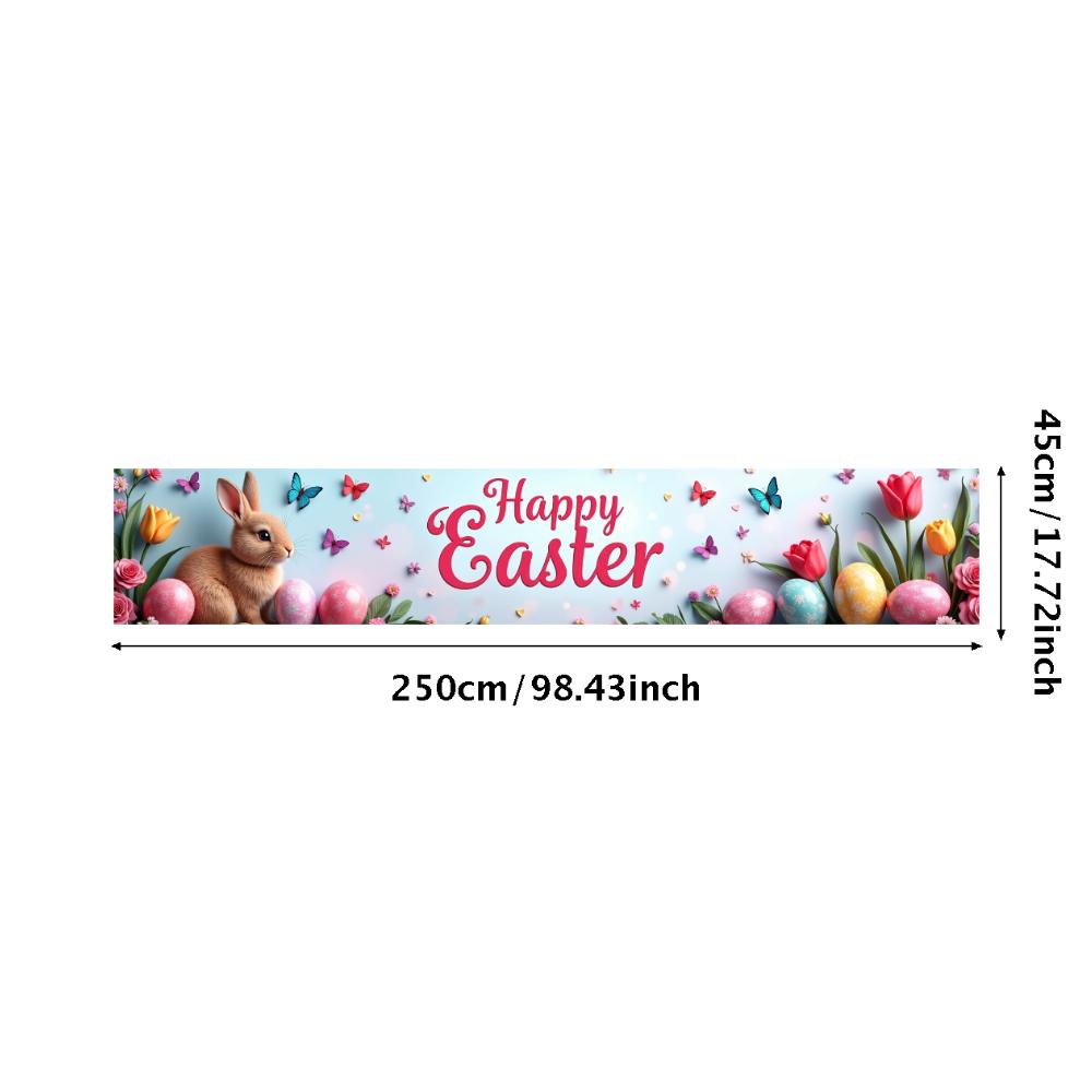 

Backdrop Festive Banner Bunny Ears Colorful Party Supplies For Gathering Event Holiday