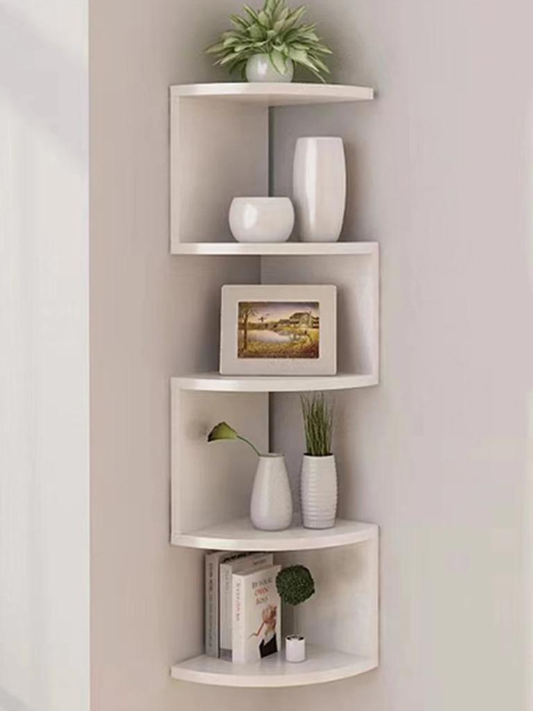 Corner Shelf - 5/2-Tier Corner Floating ShelvesWall Easy Assemble Wall Corner Shelves Bedrooms Living Room Decorations Bookcase