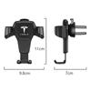 Gravity Car Interior Phone Holder Air Vent GPS Stand Accessories For Tesla Model 3 Y S X Cybertruck Coil Bonina Juguete Roadster