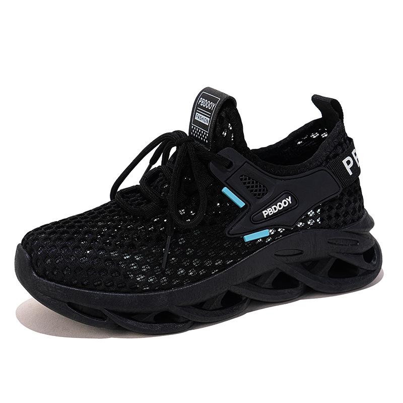 

Летняя женская обувь новая дышащая полая обувь из плетеной сетки «муха» детская корейская версия универсальная обувь на платформе спортивная обувь повседневная обувь для бега 40 чёрный