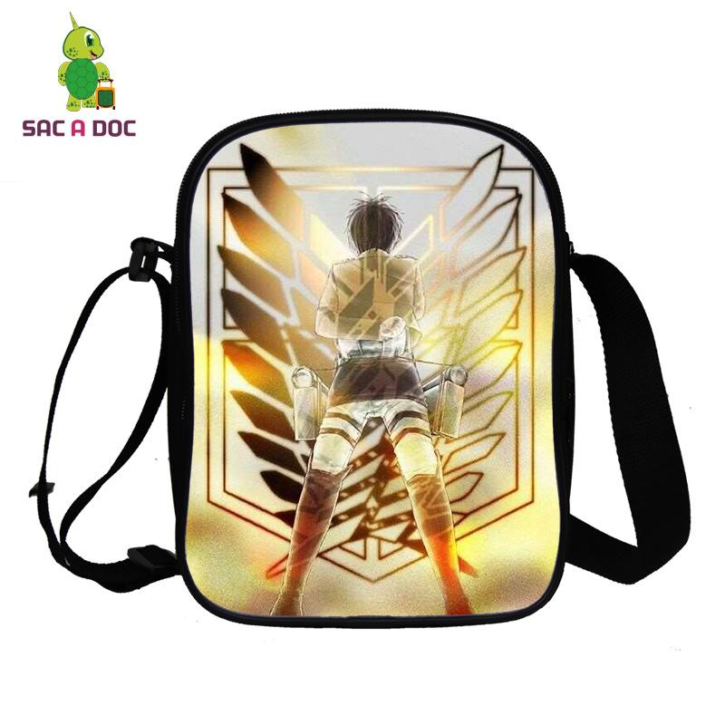 New Anime Attack on Titan Giant Shoulder Bag Full Color 3D Printed Messenger Bag