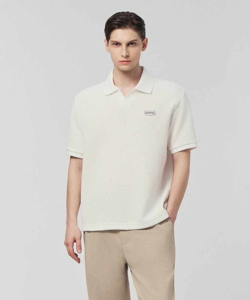 DUVETICA Matarello (Light Ivory) (Men'S Short-Sleeve Polo Shirt)