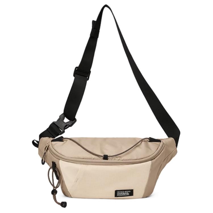 

Skechers Outdoor Series Adjustable Shoulder Strap Nylon Crossbody Waist Bag Unisex bags Ivory Khaki L424U032-04J4 Ivory White with Khaki Accents