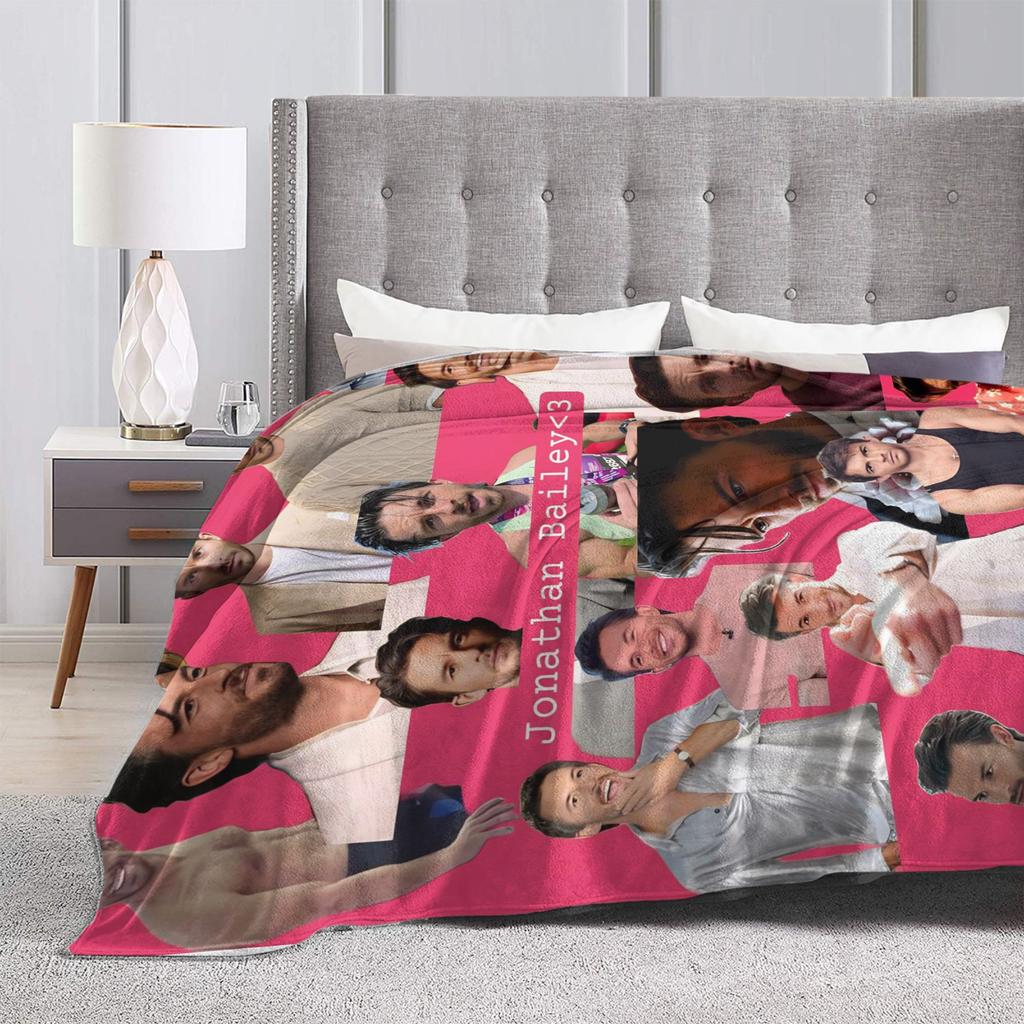 Jonathan Bailey Flannel Blankets Warm Soft Throw Blanket for Outdoor Picnic Funny Bedspread Sofa Bed Cover