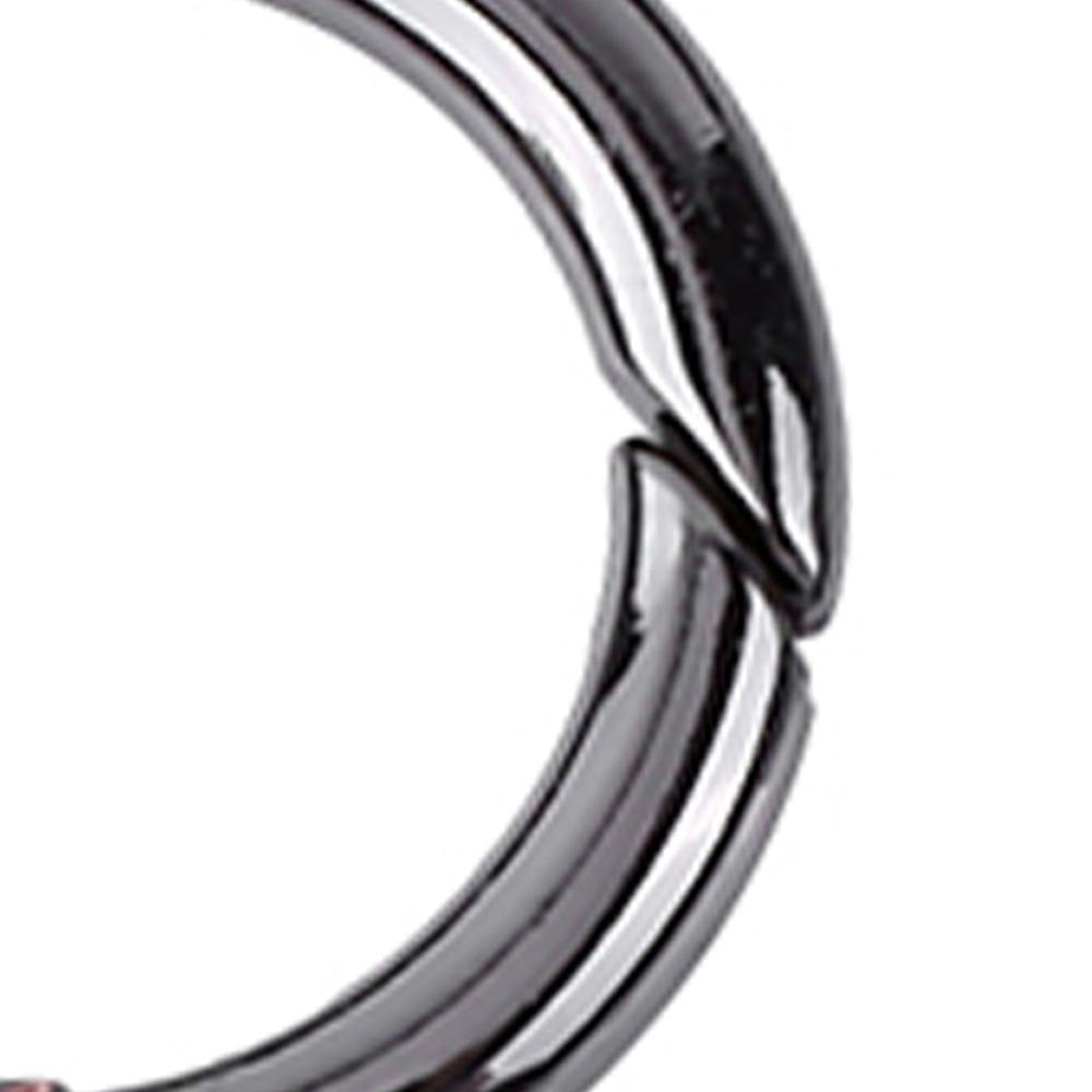 20 Pcs Black Round Carabiner Spring Snap Clips Round Keychain Buckle Outdoor Activities