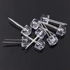 High Brightness 8mm Grass Hat LED Lamp Beads - White, Red, Blue, Green, Yellow, Short Pins with Rim