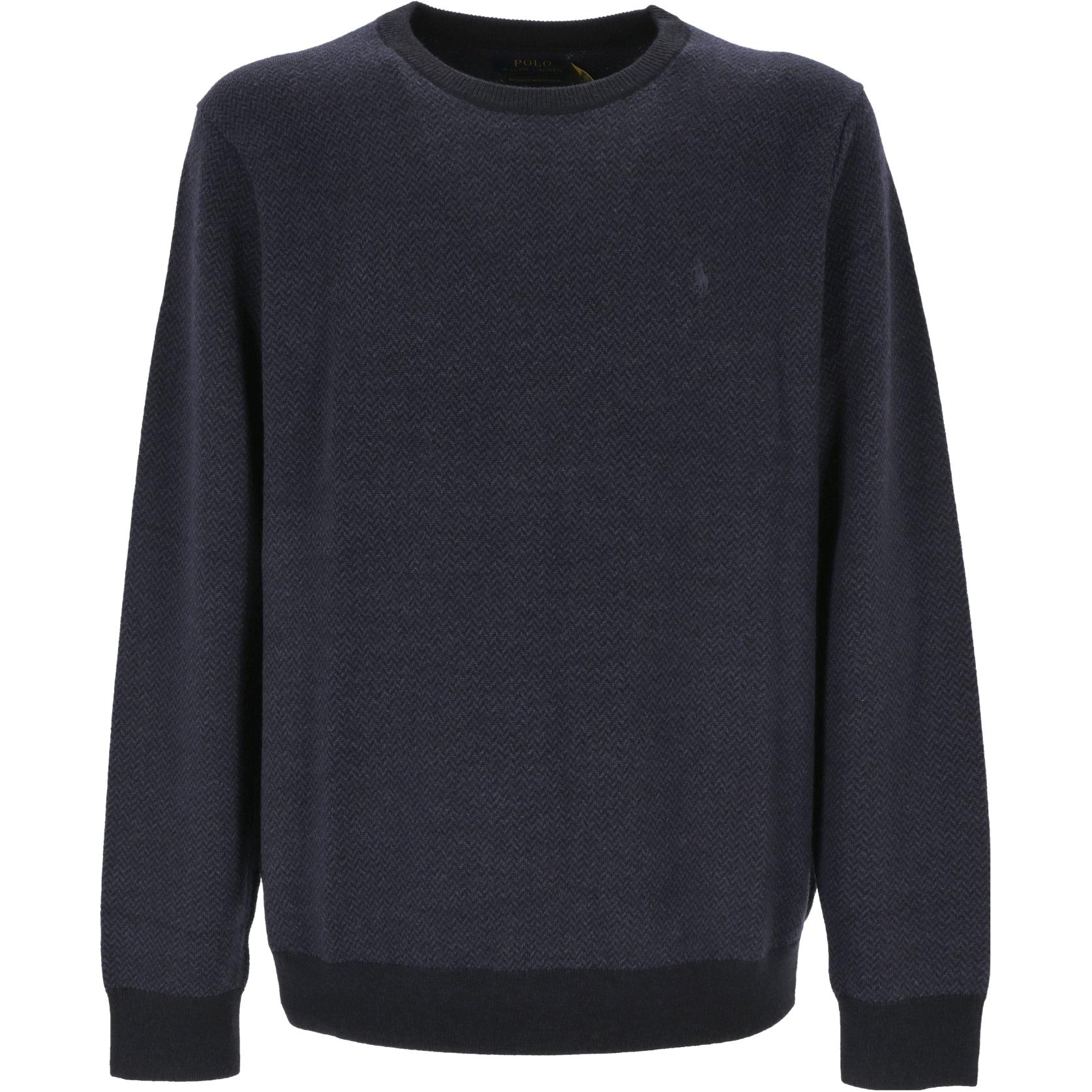

Polo Ralph Lauren Solid Color Crew Neck Knitted Long Sleeve Sweater Men sweater Blue 710917042-003 S