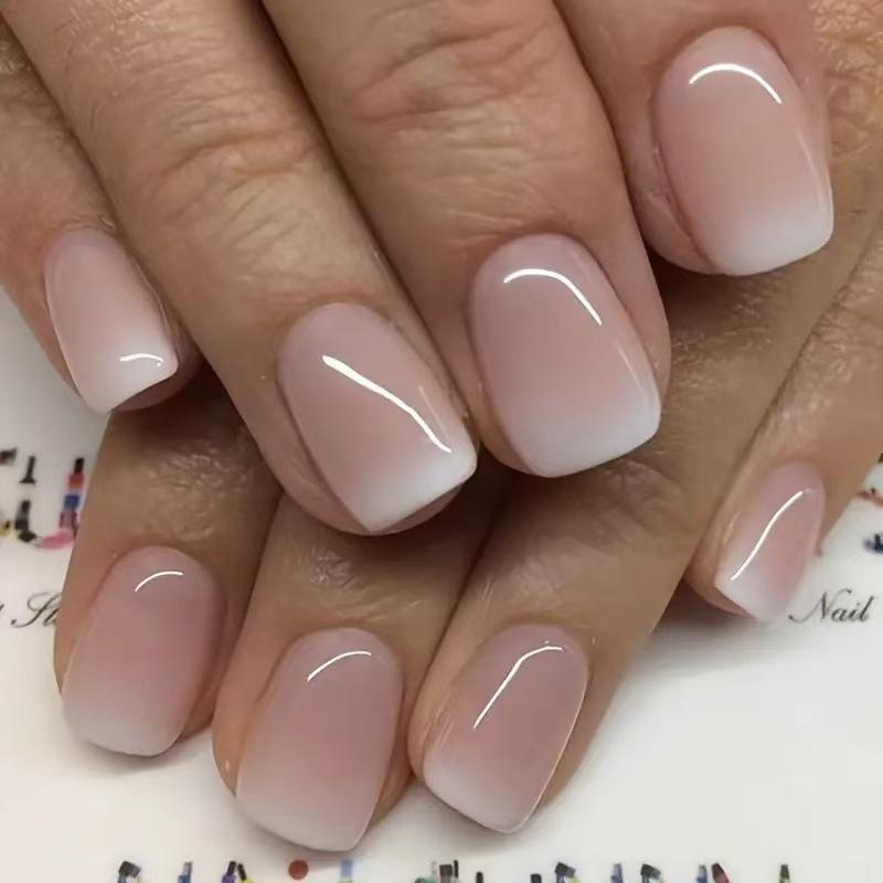 Medium-Length Gradient Glitter Ballet Nails - Wearable Stickers