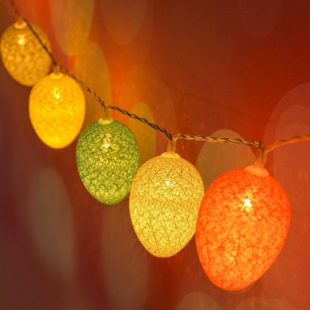 Новый шар светодиодный хлопковая проволока яичные огни строка рождественское пасхальное — фото 4