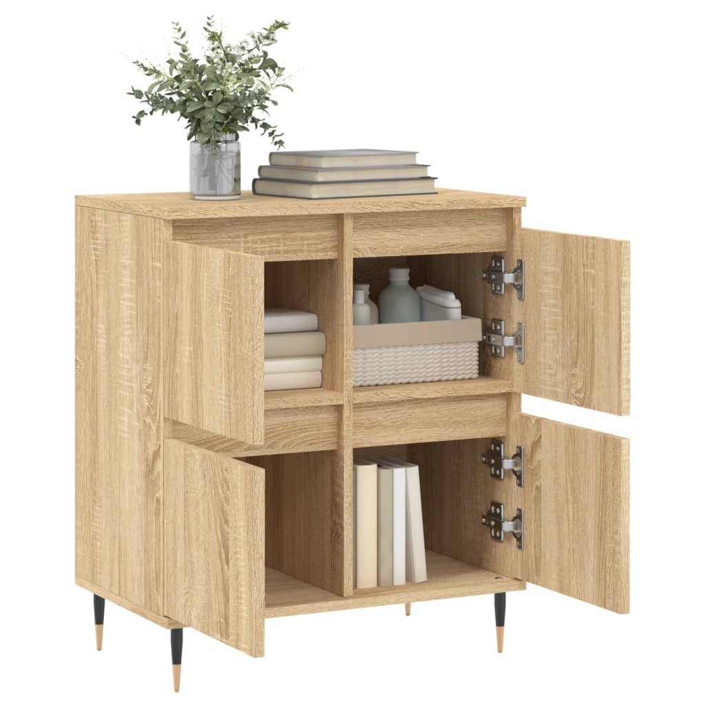 Vidaxl Chest of Drawers, Sonoma Oak, 60X35X70 Cm, Wood-Based Material