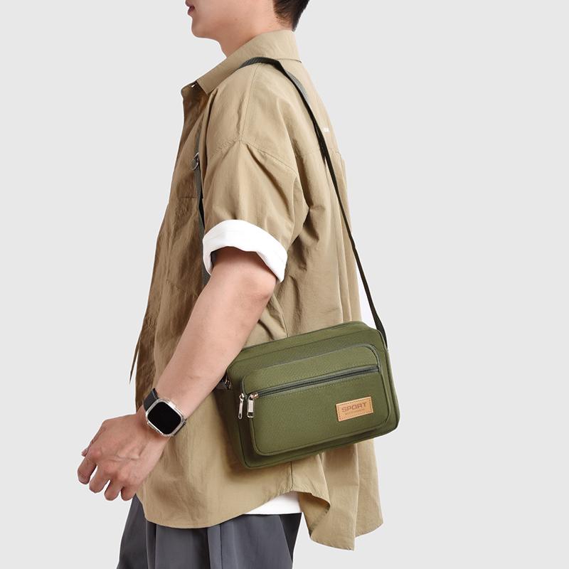 Men's Canvas Waist Bag - Durable Outdoor Sports Pack with High Capacity (Multifunctional Phone Purse for Running/Hiking)