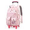 Zaino Scolastico per Bambini Zaino Cartone Animato per Studenti con Ruote Borsa Porta Libri Carina Zaino Scolastico su Ruote per Bambine Bambini Zaini con Ruote