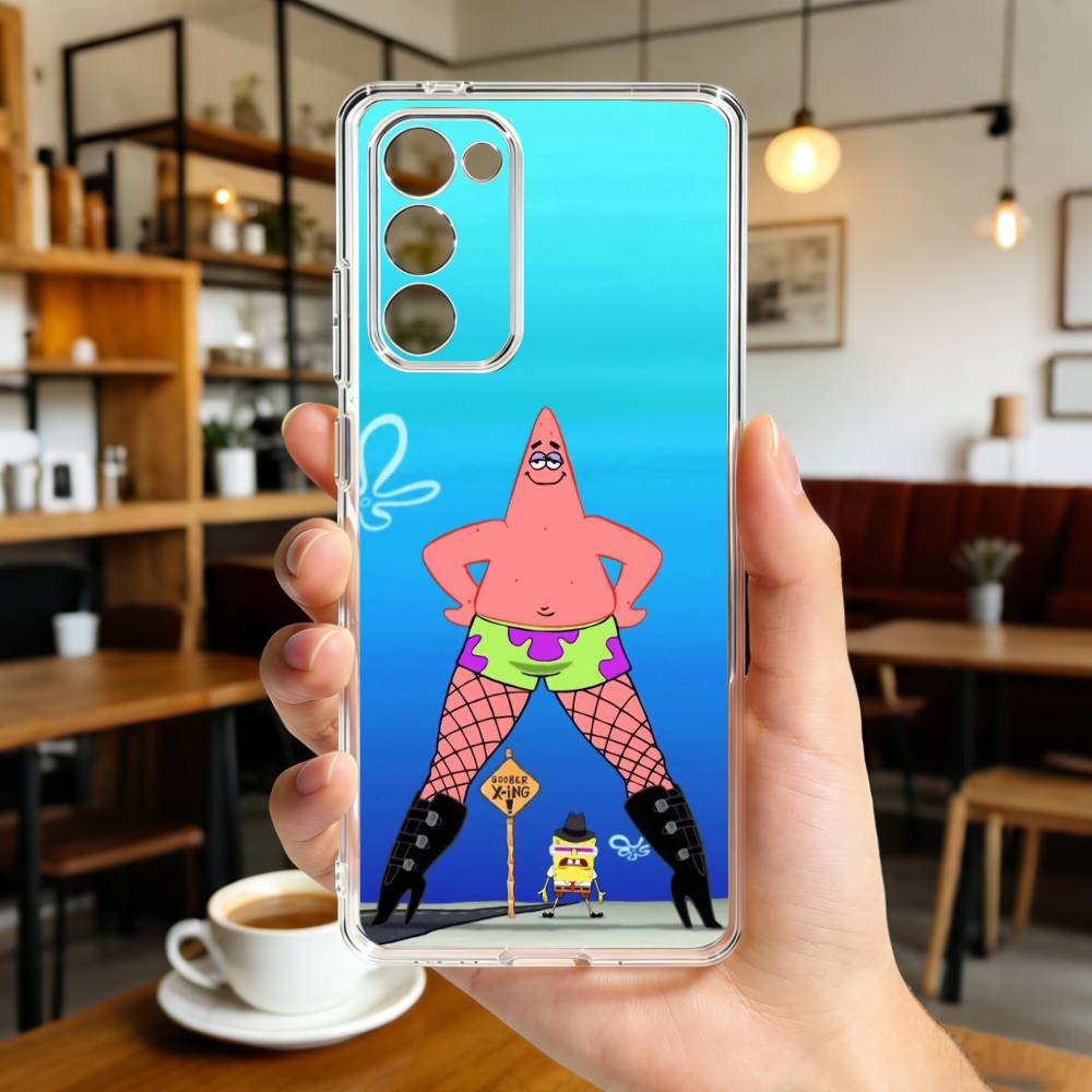 S-Sponge FunnyBob Animation Phone Case For Samsung Galaxy A,71,70,52,51,40,31,50,50S,30S,21S,12,10,Note20ultra Transparent Cover