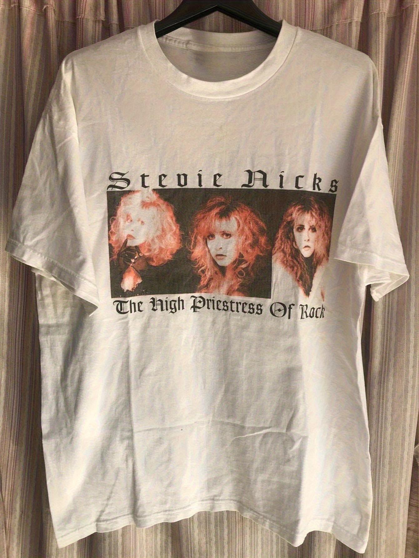 

2001 Stevie Nicks Tour Retro TShirt 100 Pure Cotton Streetwear TShirtSummer Unisexs and Womens Tshirt Top S
