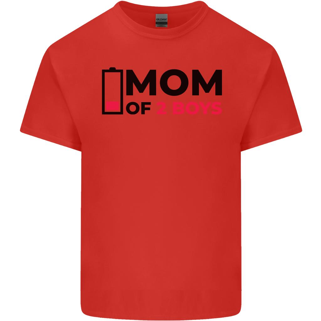 Mom of Two Boys Funny Mothers Day Unisexs Light Cotton TShirt