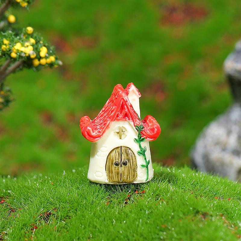 ZAKKA Aegean Sea Miniature House Resin Ornament
