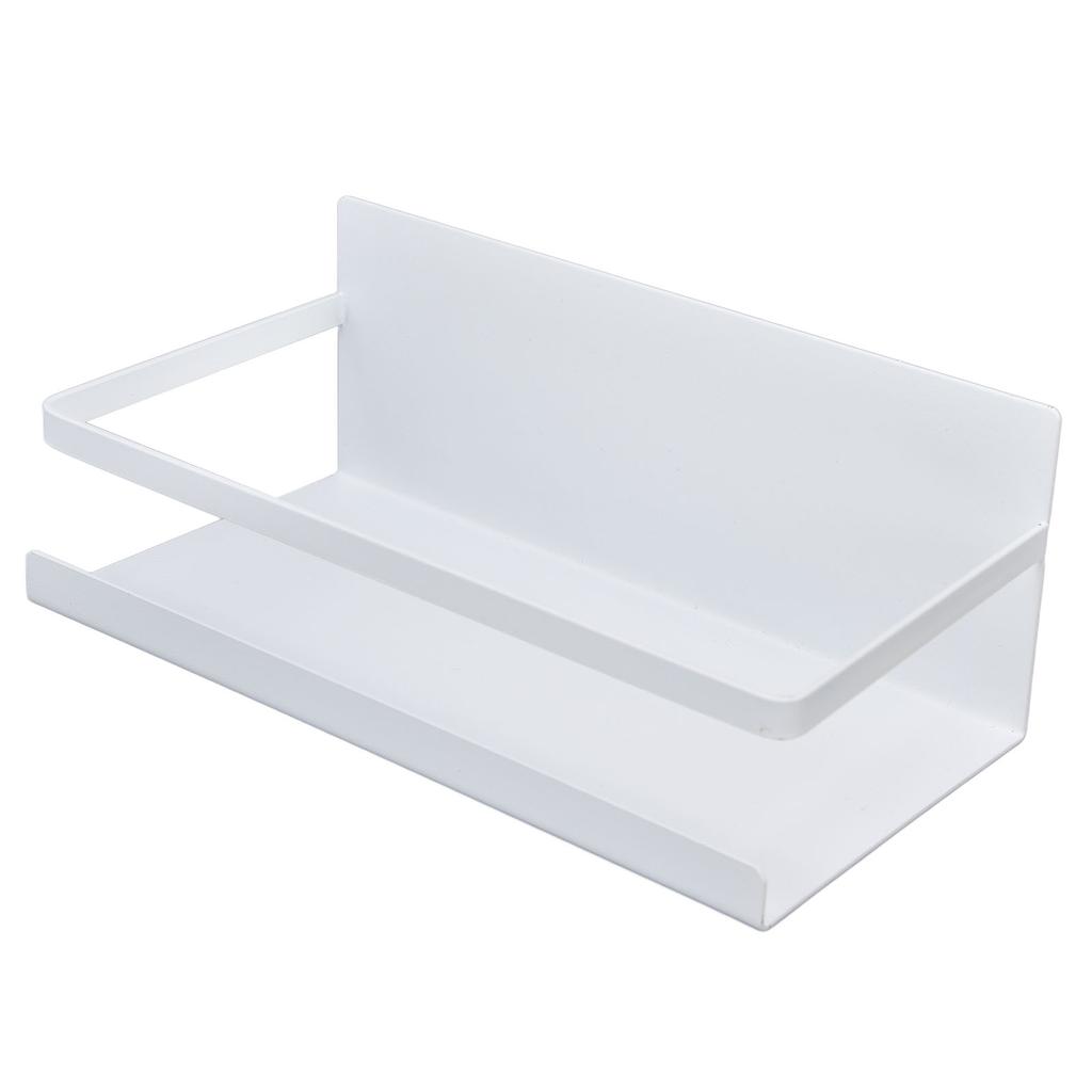 Kitchen Rack Space Saving Spice Shelf Organizer Magnetic Single Tier Iron for StorageWhite