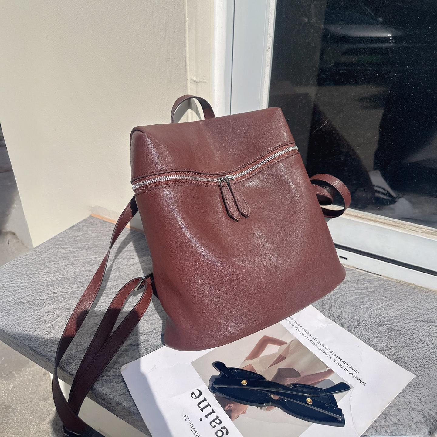 

Mendy Backpacks Woman Backpack Large Capacity Real Keather Aesthetic Backpack Daily Shoulder Bags In Designer Fashion