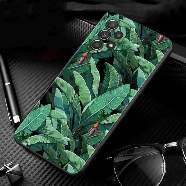 Vintage Banana Leaf Flower Case For Samsung Galaxy A51 A71 A01 A11 A21 A21s A31 A41 A72 A52 A42 A32 A22 A12 A02 A02s F42 Shell