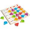 Matching Wooden Fish Toy Children Logic Skills Early Education Interactive Game