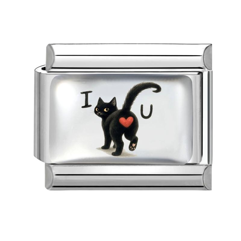 1PC Creative Personalized Tulip Lovely Cats Rabbit Star Heart Italian Charm Fit 9MM Stainless Steel Bracelet DIY Making Gift