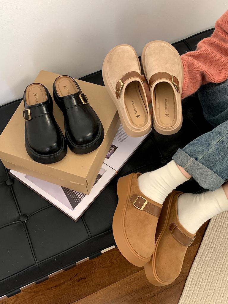 Fashion Flat Shoes Female Cover Toe Womens Slippers Outdoor Pantofle Platform Slides 2025 Summer Slippers Women Summer Flat Shoes Female