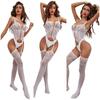 Fish Net Open Crotch One-piece Teddies Bodysuit Crotchless Body Suit Lingerie BodyStockings Plus Size Body Stocking Underwear for Women Sexy Costumes