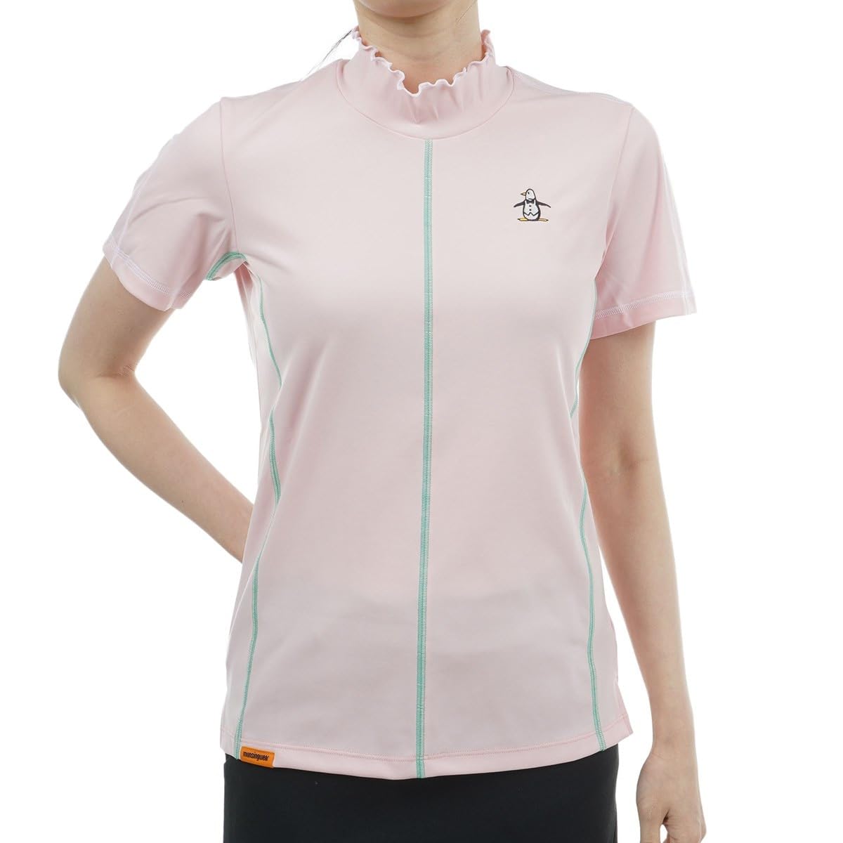 

рубашка Мок с мягкой оборкой PK00 [Munsingwear] Короткий рукав [ENVOY] горловина, воротник, спортивный, влагоотводящий, быстросохнущий, эластичный, гольф, MEWXJA01, женский,
