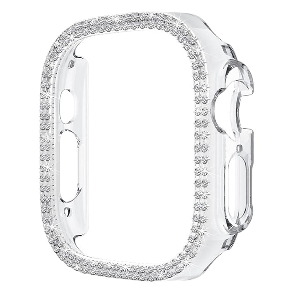 Diamond Cover For Apple Watch Case Ultra/Ultra 2 49mm Accessories Protector Diamond Hard PC Bumper Frame iWatch Protective Cases