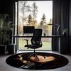 Indila Printed Round Rug Carpet Chair Rug Area Rug Entryway Doormats,for Office Chair Living Room Bedroom Kitchen Room.