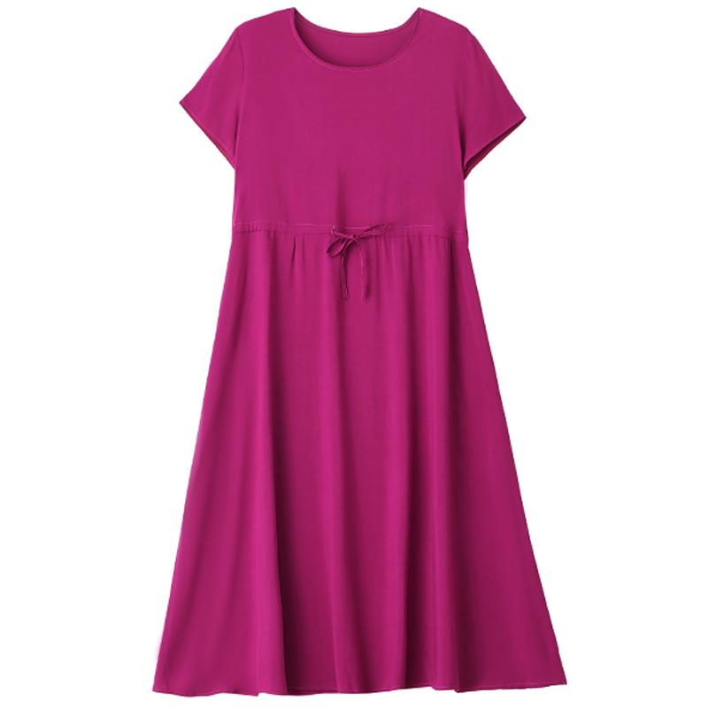 Elegant Women's Summer Dress Plus Size Short Sleeve Casual Long Dresses Vintage Clothes
