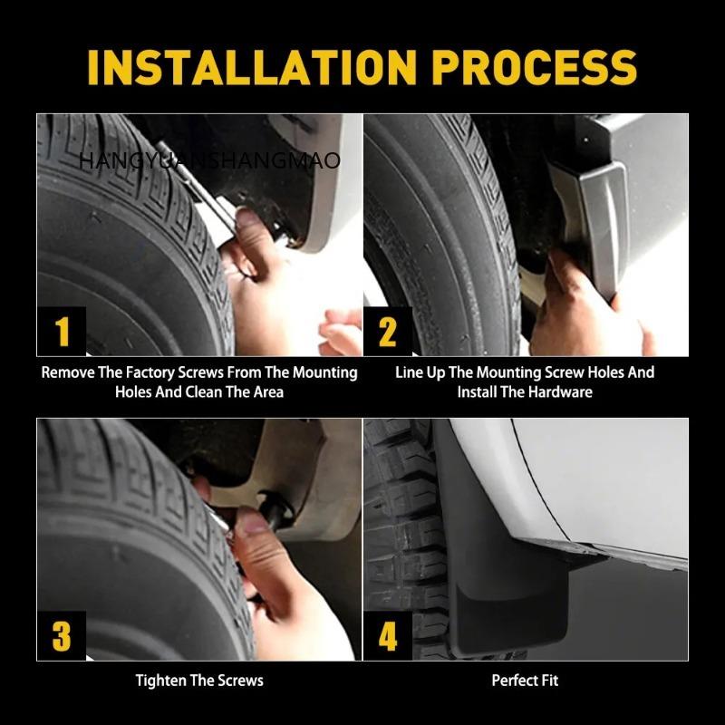 Auto Exterior Parts Car Mud Flaps Mudguard Splash Guards Black ABS 4 Piece Set for Geely Atlas Boyue L 2023-2024