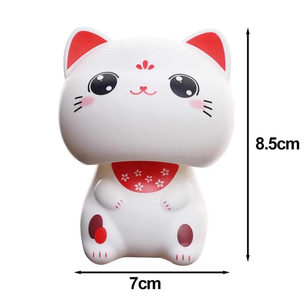 

Солнечный кот удачи украшения для автомобиля приборная панель центральная консоль милый кот удачи кивающий орнамент аксессуары для украшения салона автомобиля